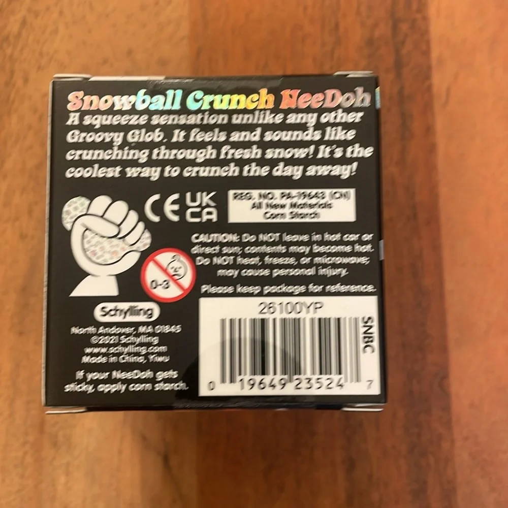 100% Auth NeeDoh Snowball Crunch Squish Toy